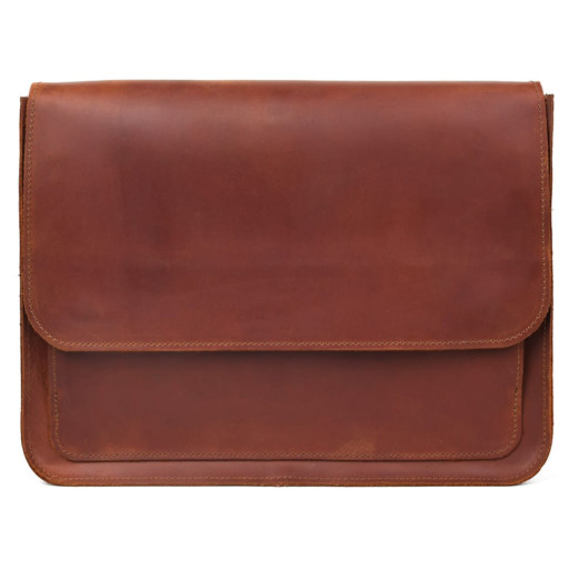 Шкіряна сумка через плече формату А4 Limary lim-3028RB коньячна