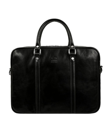 Leather Laptop Bag for Women - The Hobbit -  Black color -  Time Resistance 5216901W