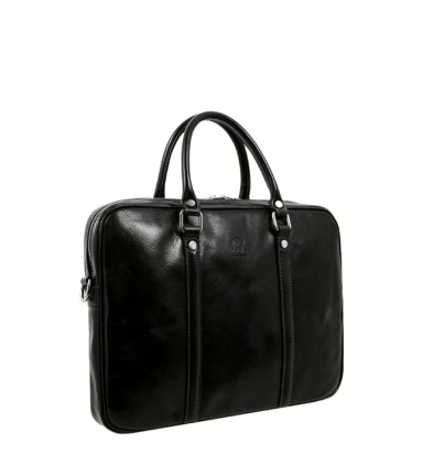 Leather Laptop Bag for Women - The Hobbit -  Black color -  Time Resistance 5216901W
