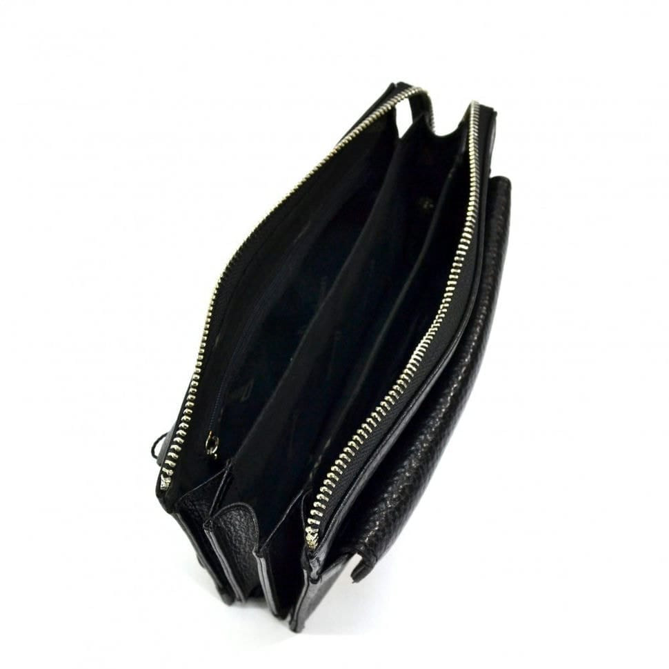 Барсетка кистьова шкіряна DESISAN 251-011 чорний флотар