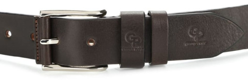 Стильний чоловічий ремінь із натуральної шкіри Grande Pelle 21462 Коричневий