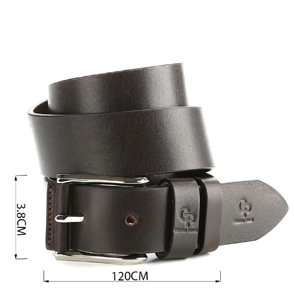 Стильний чоловічий ремінь із натуральної шкіри Grande Pelle 21462 Коричневий