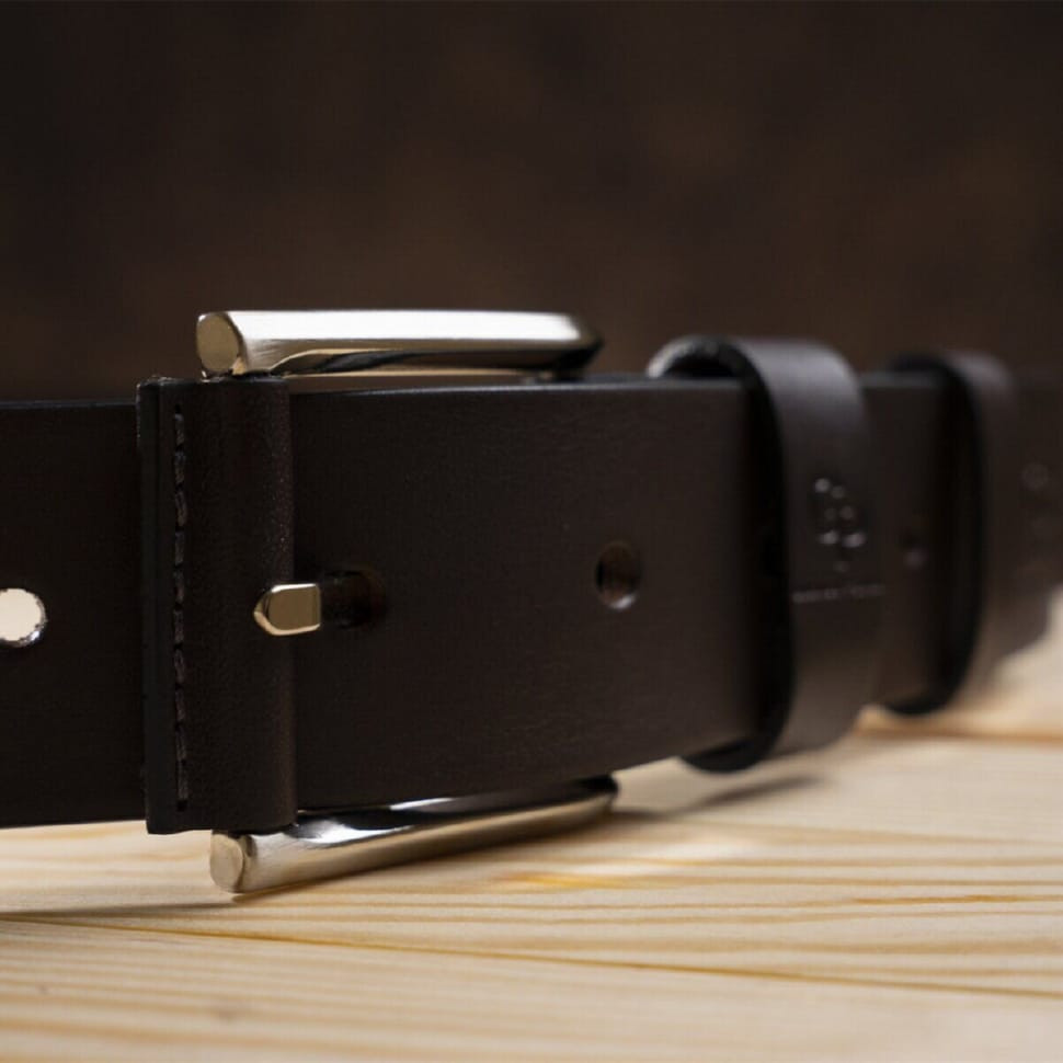 Стильний чоловічий ремінь із натуральної шкіри Grande Pelle 21462 Коричневий