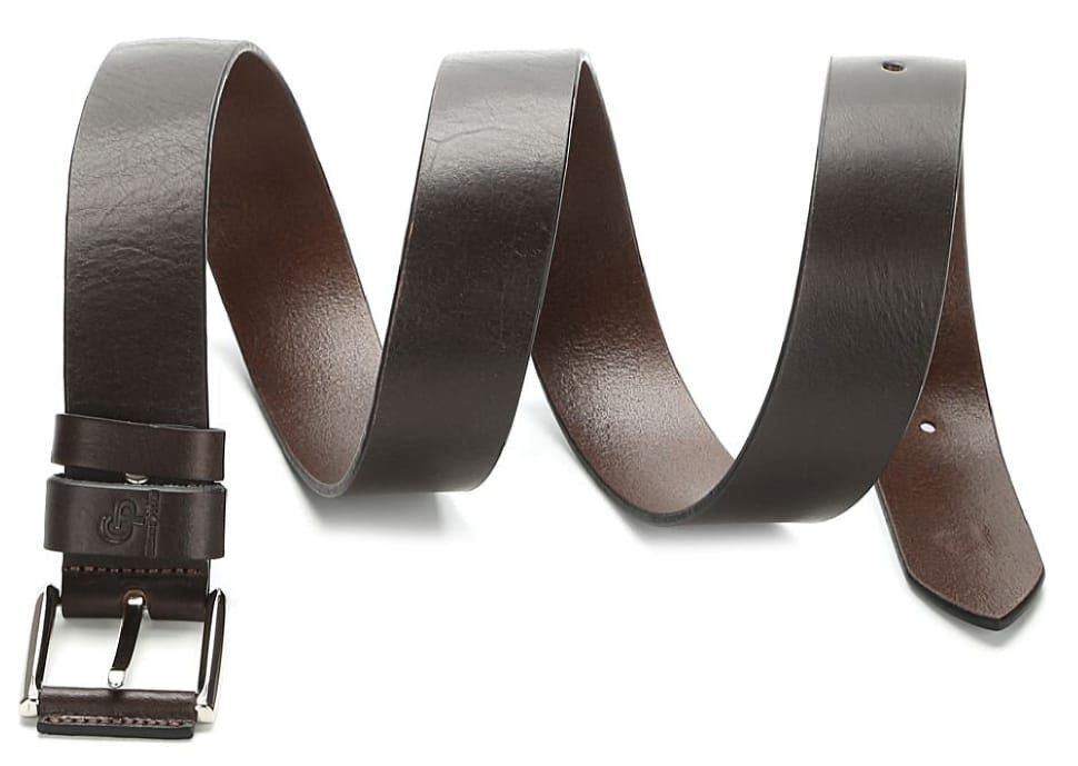 Стильний чоловічий ремінь із натуральної шкіри Grande Pelle 21462 Коричневий