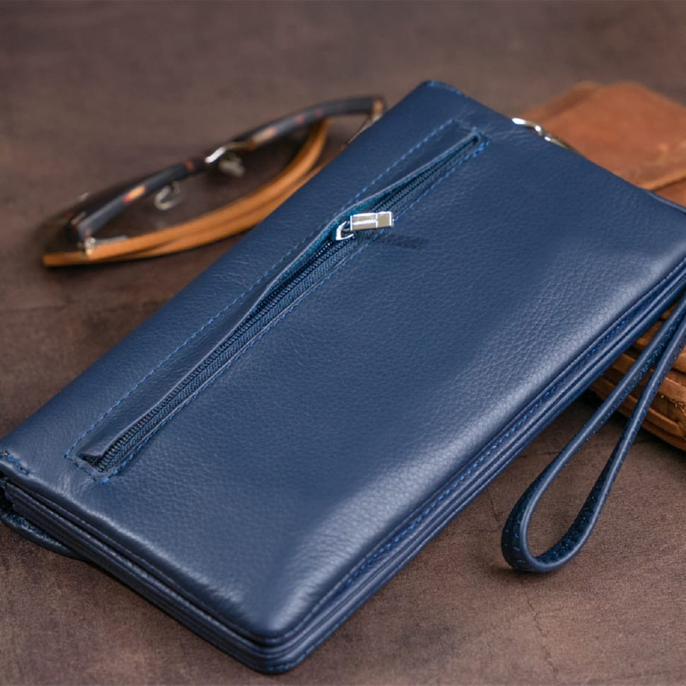 Клатч из кожи женский ST Leather 19317 Темно-синий