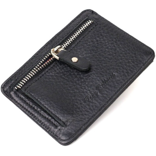 Зручний кардхолдер із натуральної шкіри Tony Bellucci 22067 Чорний