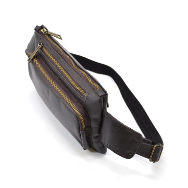 Leather belt bag banana GC-8137-4lx brand TARWA coffee Nappa