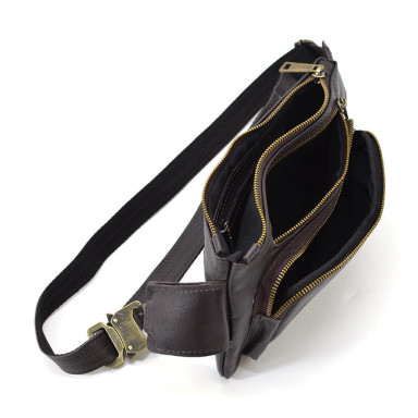 Leather belt bag banana GC-8137-4lx brand TARWA coffee Nappa