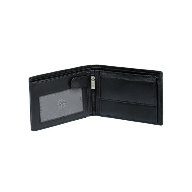 Leather wallet Cortina 5053 nero black