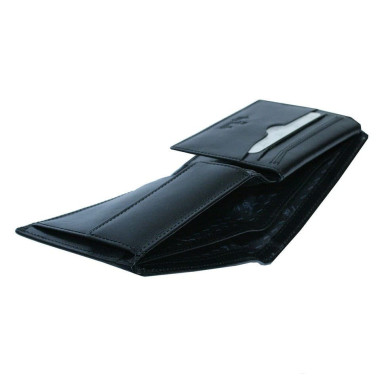 Leather wallet Viasorte 533 nero black