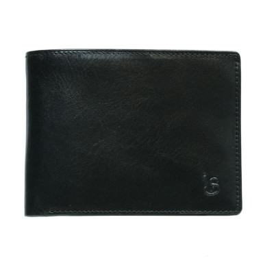 Leather wallet Viasorte 533 nero black