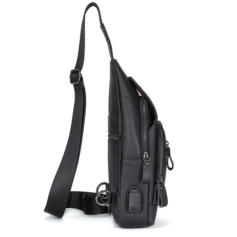 Модний рюкзак 4004A-2 моношлейка із натуральної телячої шкіри John McDee