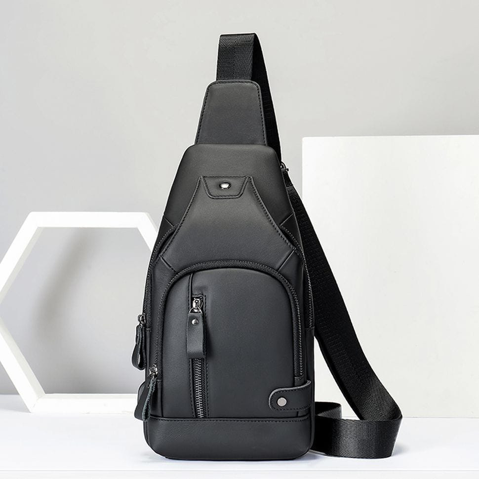 Модний рюкзак 4004A-2 моношлейка із натуральної телячої шкіри John McDee