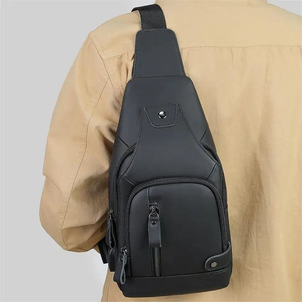 Модний рюкзак 4004A-2 моношлейка із натуральної телячої шкіри John McDee