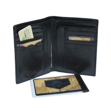 Leather wallet Italico 1153 nero black