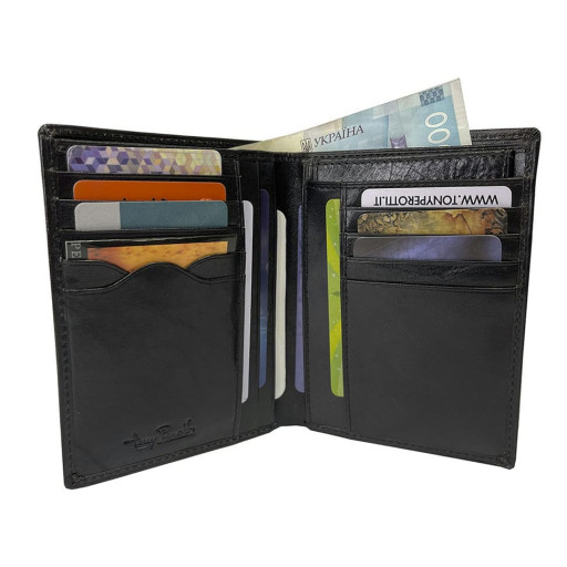 Шкіряне портмоне Italico 1153 nero чорний