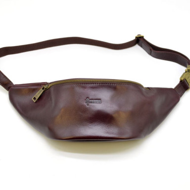 Women's belt bag made of genuine leather GM-3036-4lx brand TARWA Marsala