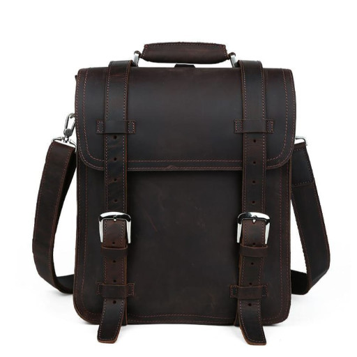 Чоловіча сумка-ранець в ретро стилі з кінської шкіри Tiding 1111