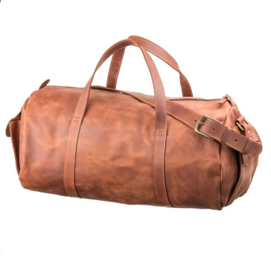 Travel bag, color cognac Grande Pelle 760123
