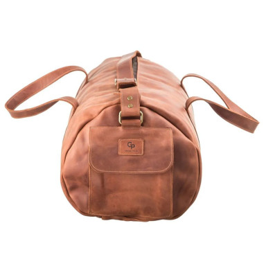 Travel bag, color cognac Grande Pelle 760123