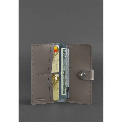 Шкіряне жіноче портмоне 3.1 темно-бежеве Краст