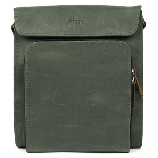 Чоловічі шкіряні сумки через плече RE-30272-3md TARWA крейзі хорс зелений
