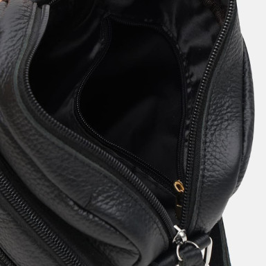 Men's leather bag Keizer K10080bl-black
