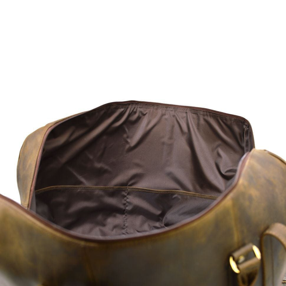 Дорожня сумка-баул зі шкіри Crazy Horse і тканини Canvas RGj-1633-4lx TARWA