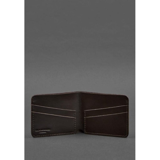 Чоловічий шкіряний портмоне 4.1 (4 кишені) коричневий