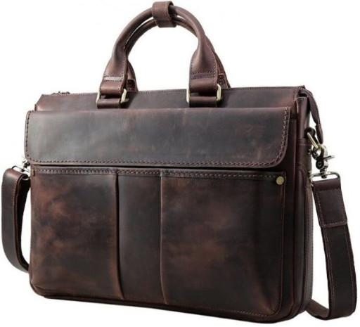 Сумка Vintage 14565 із натуральної шкіри Коричнева