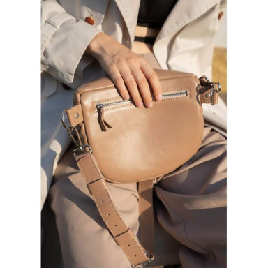 Leather Crossbody Belt Bag Vacation Caramel Crust