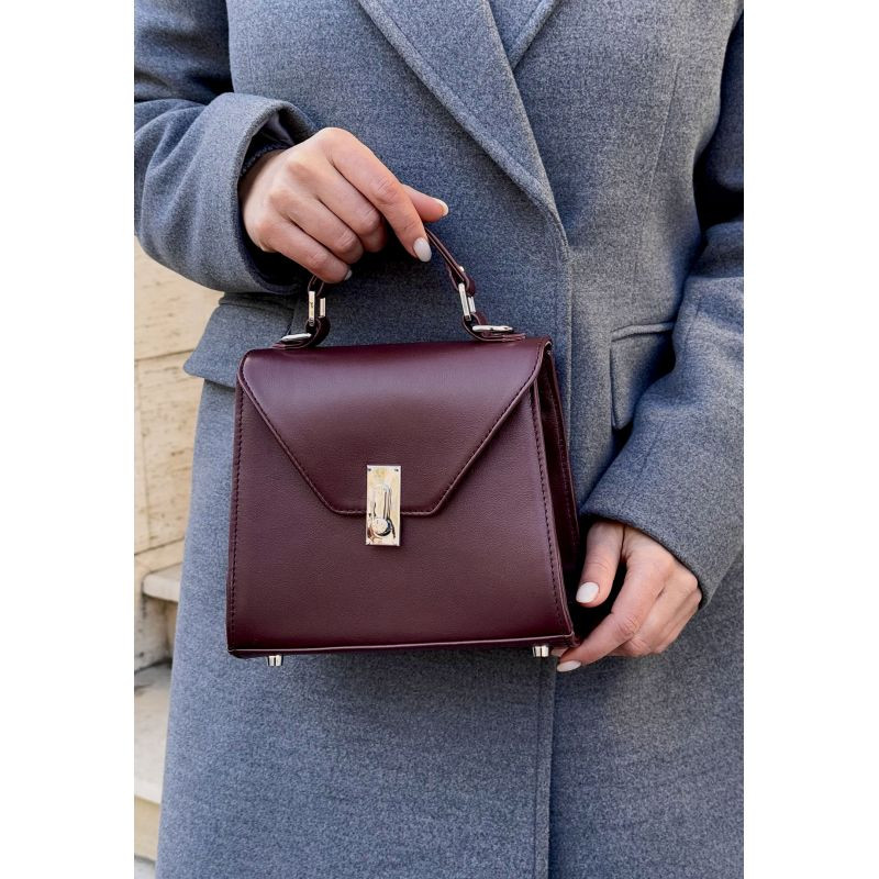 Жіноча шкіряна сумка Futsy бордова