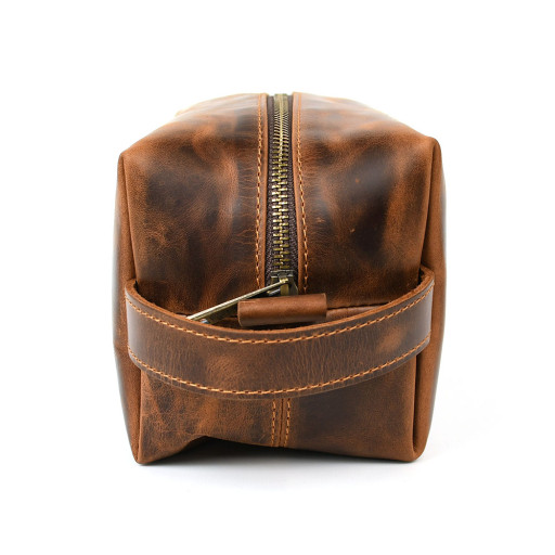 Шкіряний несесер косметичка TARWA RYv-8033-4lx коричнева