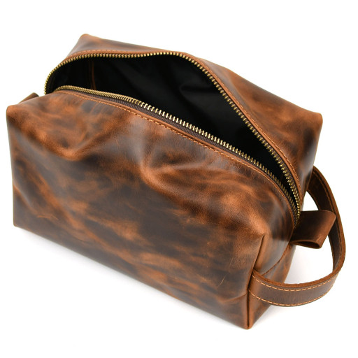 Шкіряний несесер косметичка TARWA RYv-8033-4lx коричнева
