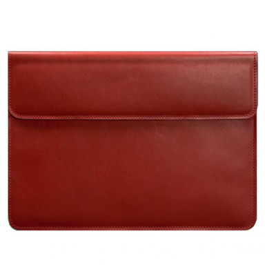 Magnetic Leather Envelope Case for Laptop Universal Red