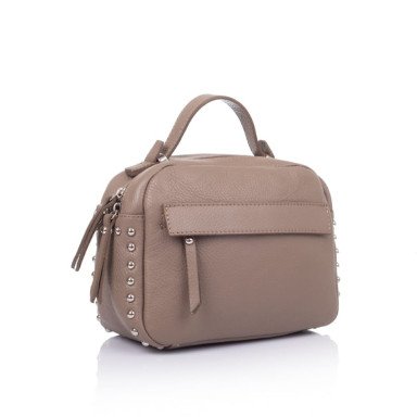 Кожаная женская сумка Virginia Conti Italy - Art01801taupe