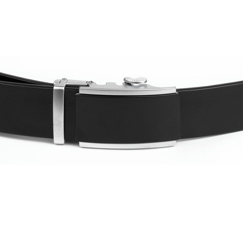 Чоловічий ремень з автоматичною пряжкою Vintage 20294 Чорний