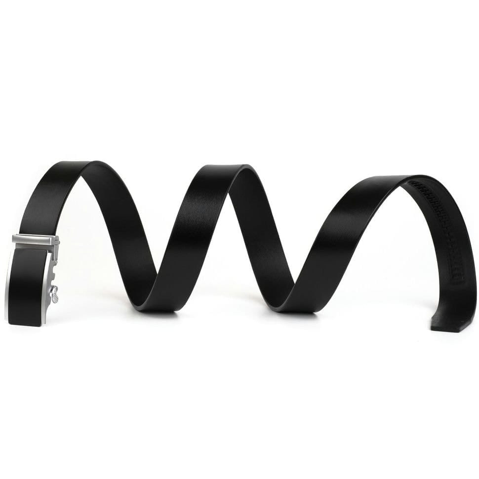 Чоловічий ремень з автоматичною пряжкою Vintage 20294 Чорний