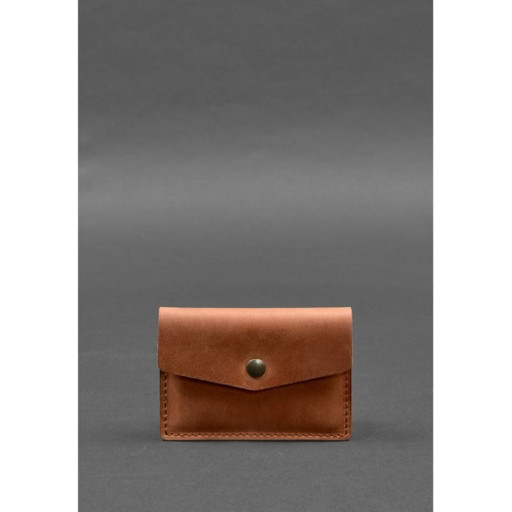 Шкіряний кард-кейс 9.0 світло-коричневий Crazy Horse