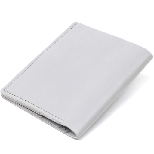 Практичний портмоне з натуральної шкіри Shvigel 16514 Сірий