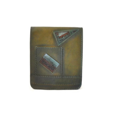 Pratesi BVS182/18 - Messanger Mini Bag in cow leather Bruce Green