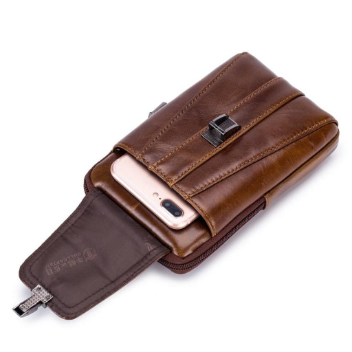 Чохол на пояс, сумка крос-боді коричнева Bull T1600