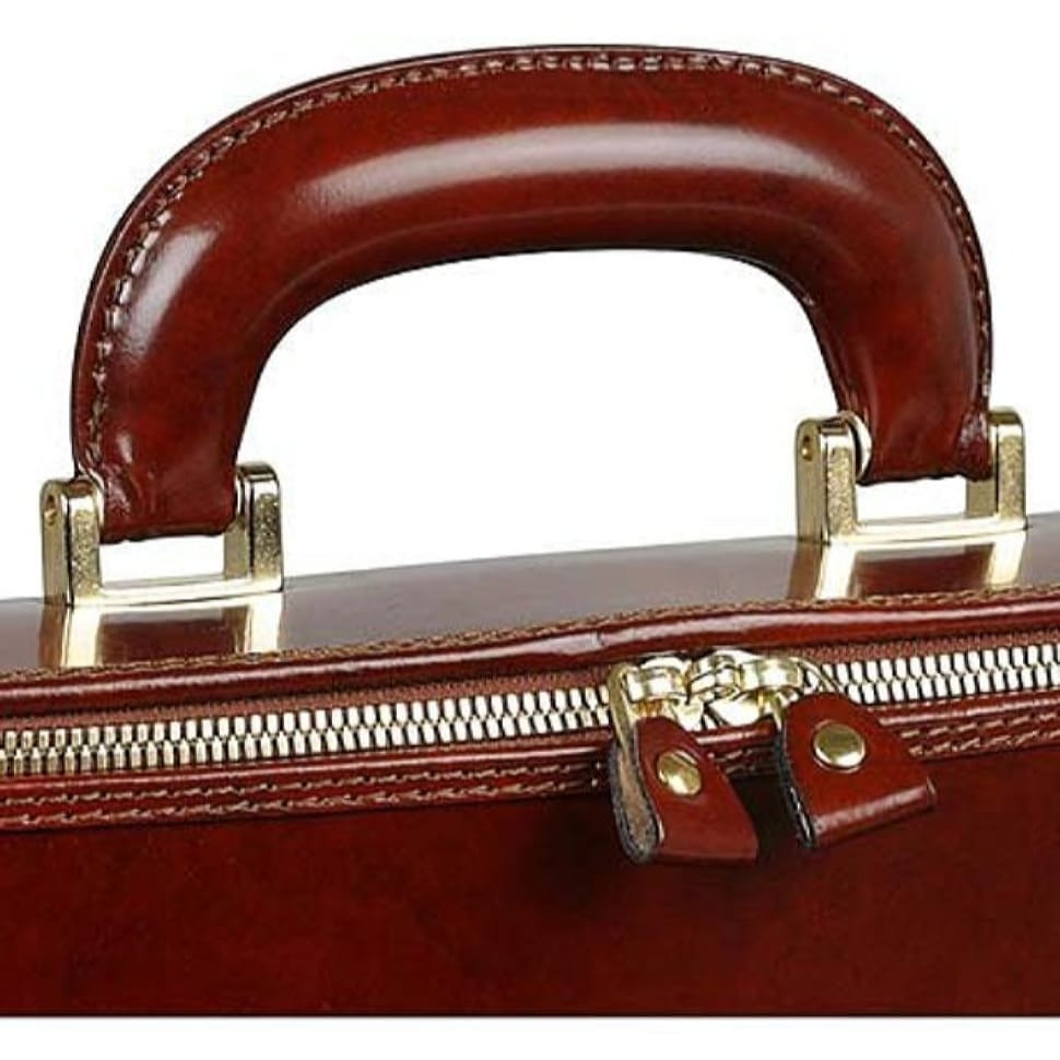 Pratesi CCL116/15 - Raffaello Cavallino Laptop Bag in real leather Cavallino Cherry