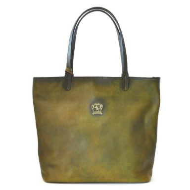 Pratesi BVS461 - Monterchi Tote Bag in cowhide leather Bruce Dark Green