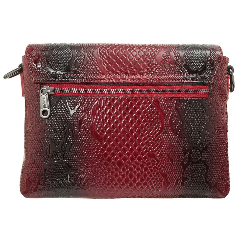 Women's leather bag Desisan 2010-500 red pattern