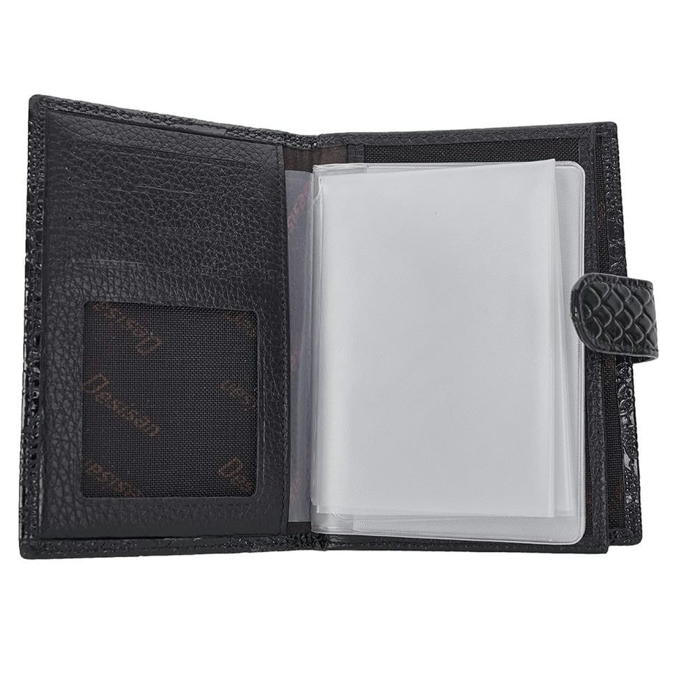 Обкладинка авто+паспорт шкіра Desisan 102-013 чорний візерунок