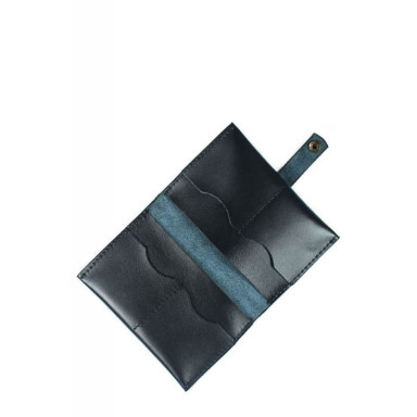 Blue leather document holder