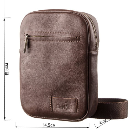 Чоловіча шкіряна сумка SHVIGEL 19103 Коричнева