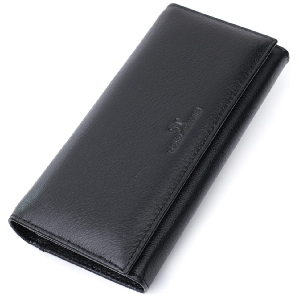 Женский классический кошелек из натуральной кожи ST Leather 22676 Черный