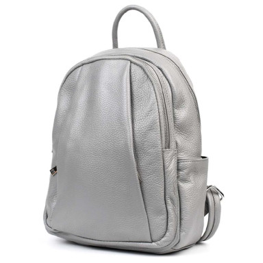 Кожаный женский рюкзак Virginia Conti Italy - 02443_grey серый